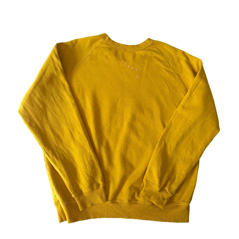 Clare V Sweatshirt Crewneck Pullover Oui Marigold Yellow large - Picture 4 of 11